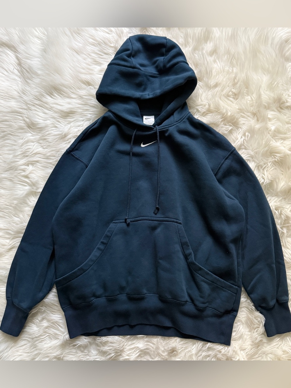 Nike Phoenix Oversized Hoodie Sweatshirt Navy Blue Women’s Size Small - Picture 2 of 10